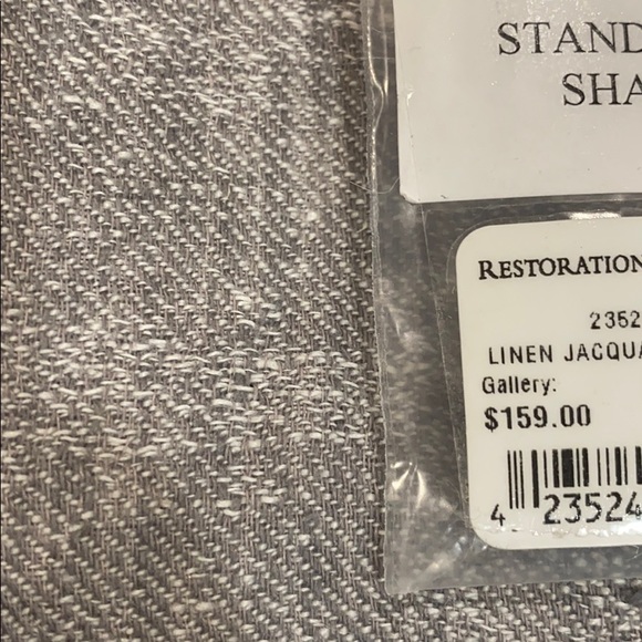Restoration Hardware 100% Linen Jacquard Sham NWT